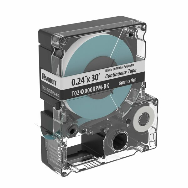 Panduit PXE CSSTTE CNTS TAPE POLYESTER .24IN W X 30FT L BL ON WH. T024X000BPM-BK